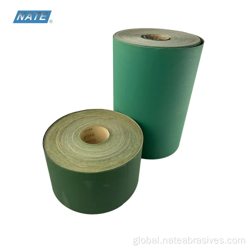 Sand Paper Roll Green Sandpaper Aluminum Oxide Abrasive Sanding Paper Roll Supplier